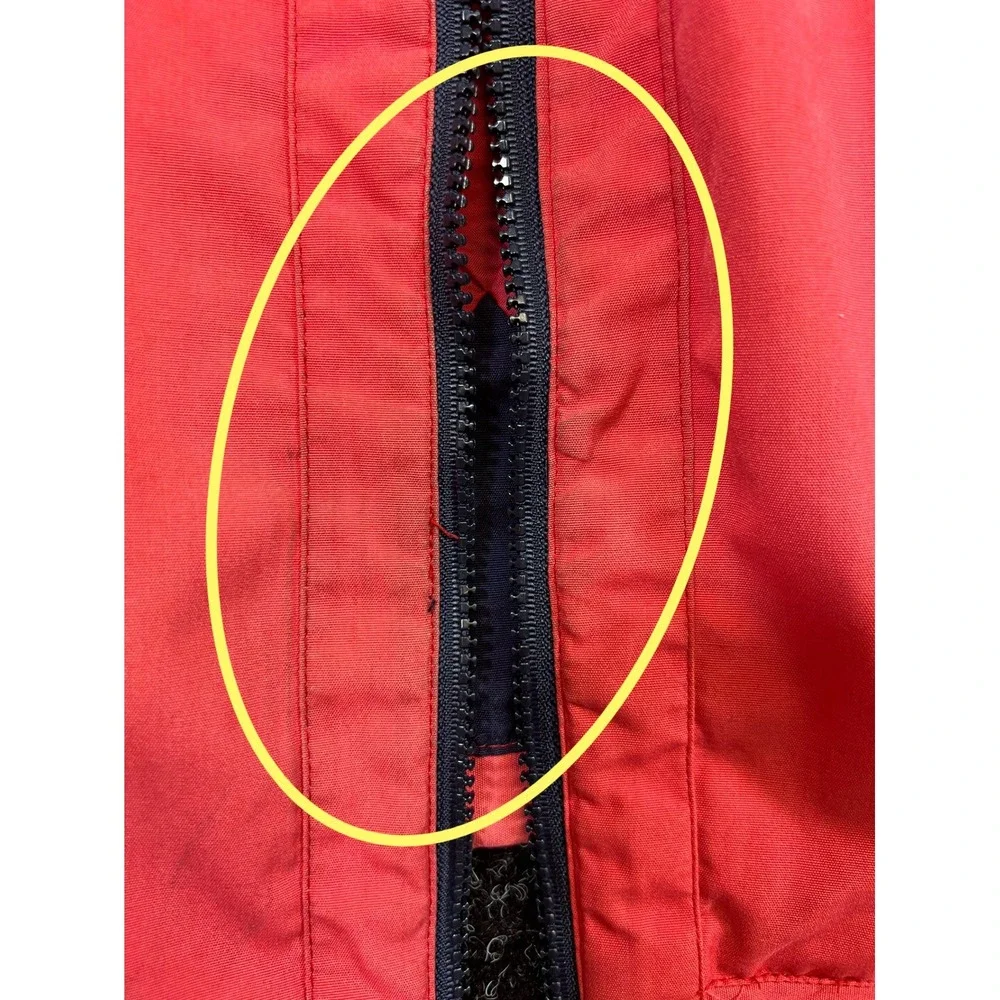 Vintage Women's‎ Mulberry St. Jacket w/hood Red/Blue Striped Size 2X *See pics**